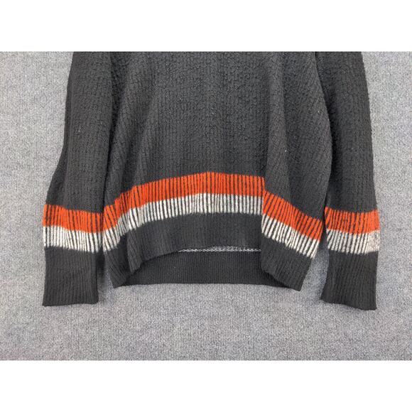 Vintage Orlon Campus Luxury Line Knit Acrylic Sweater SZ XL Gray Striped - Picture 7 of 10